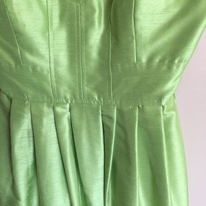 Soft Green Strapless Cocktail Dress